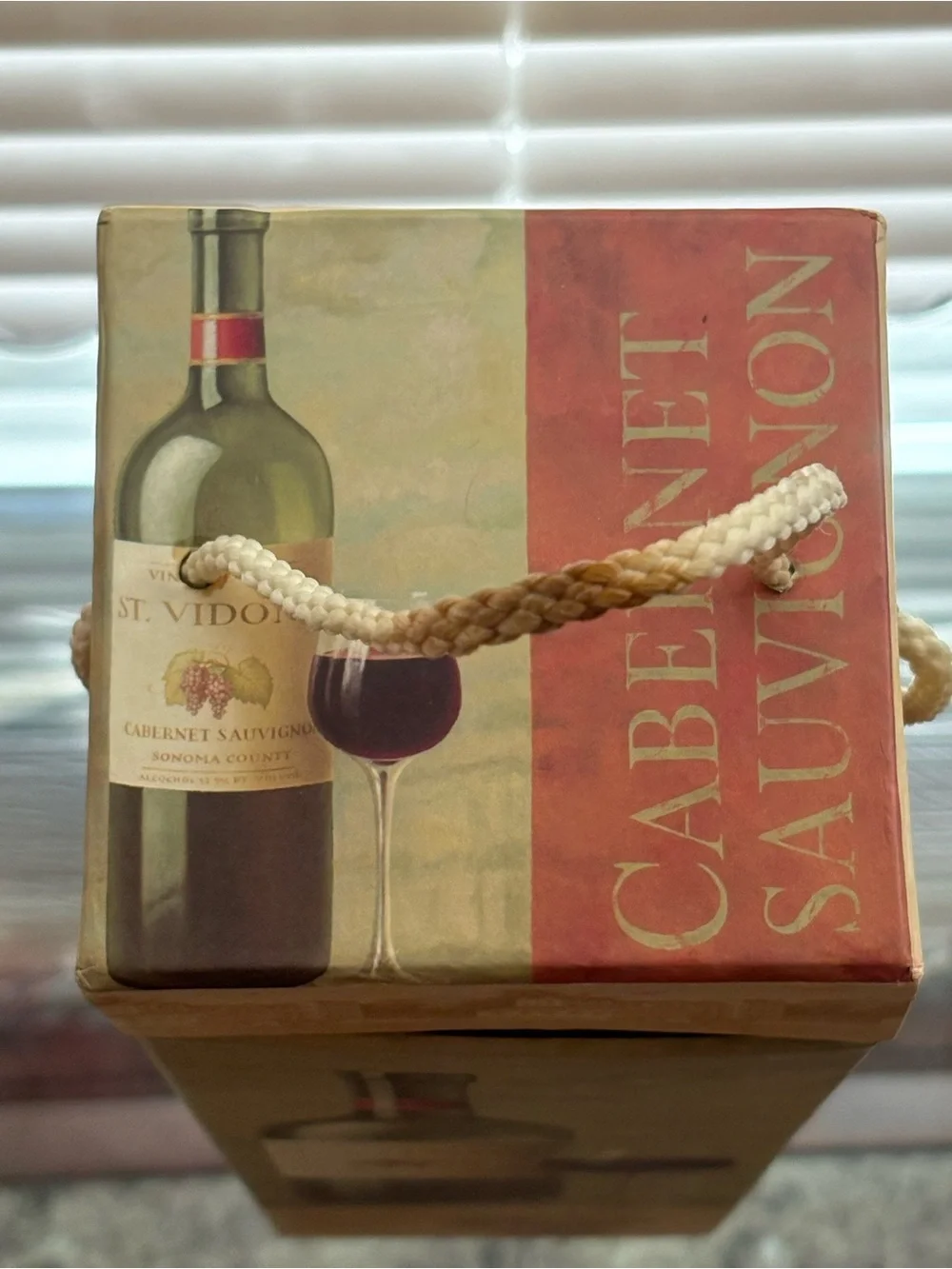 Decorative Wine Bottle Gift Box - Brown